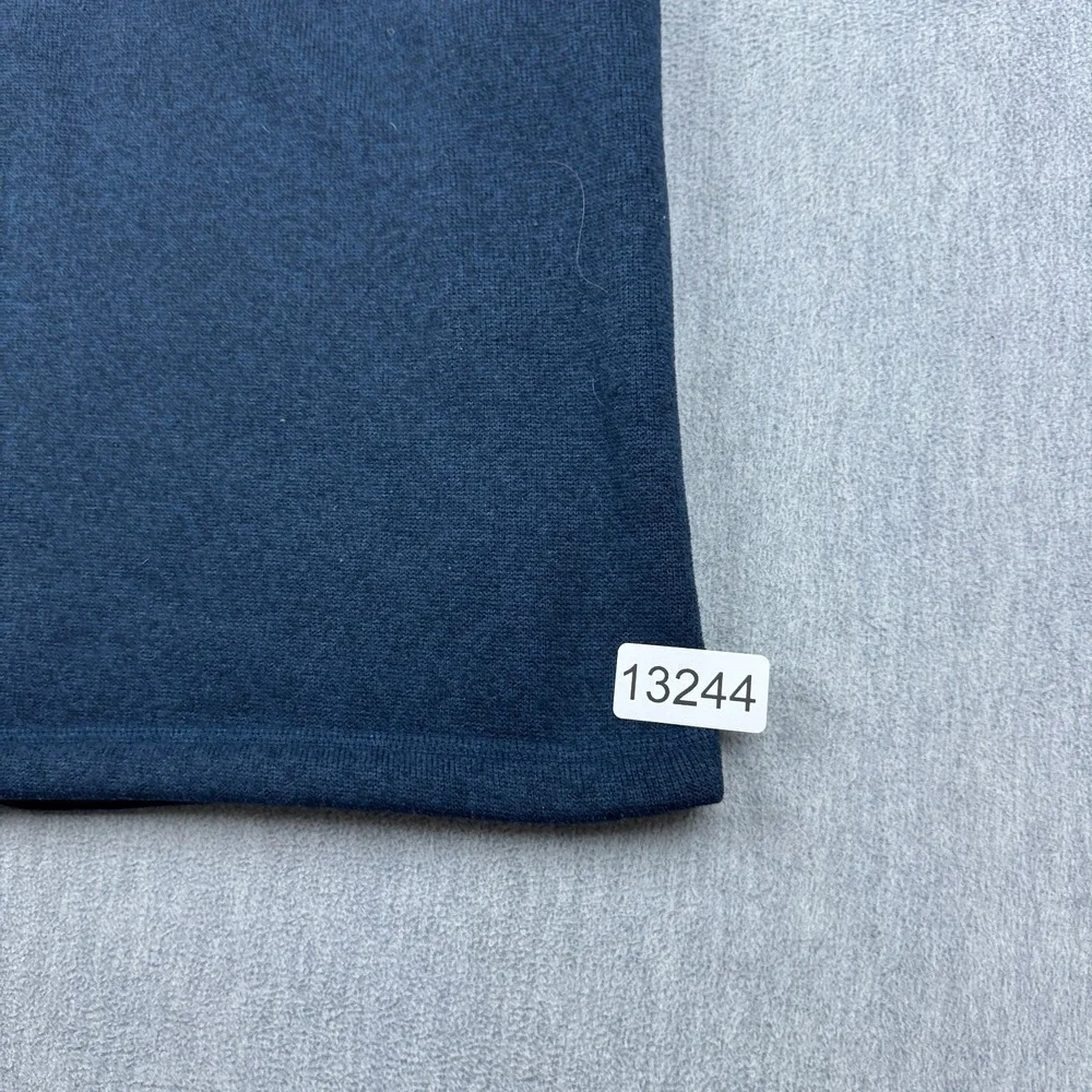 The North Face Sweater Vest Men Medium Blue Fleece Full Zip Outdoors Hiking Logo